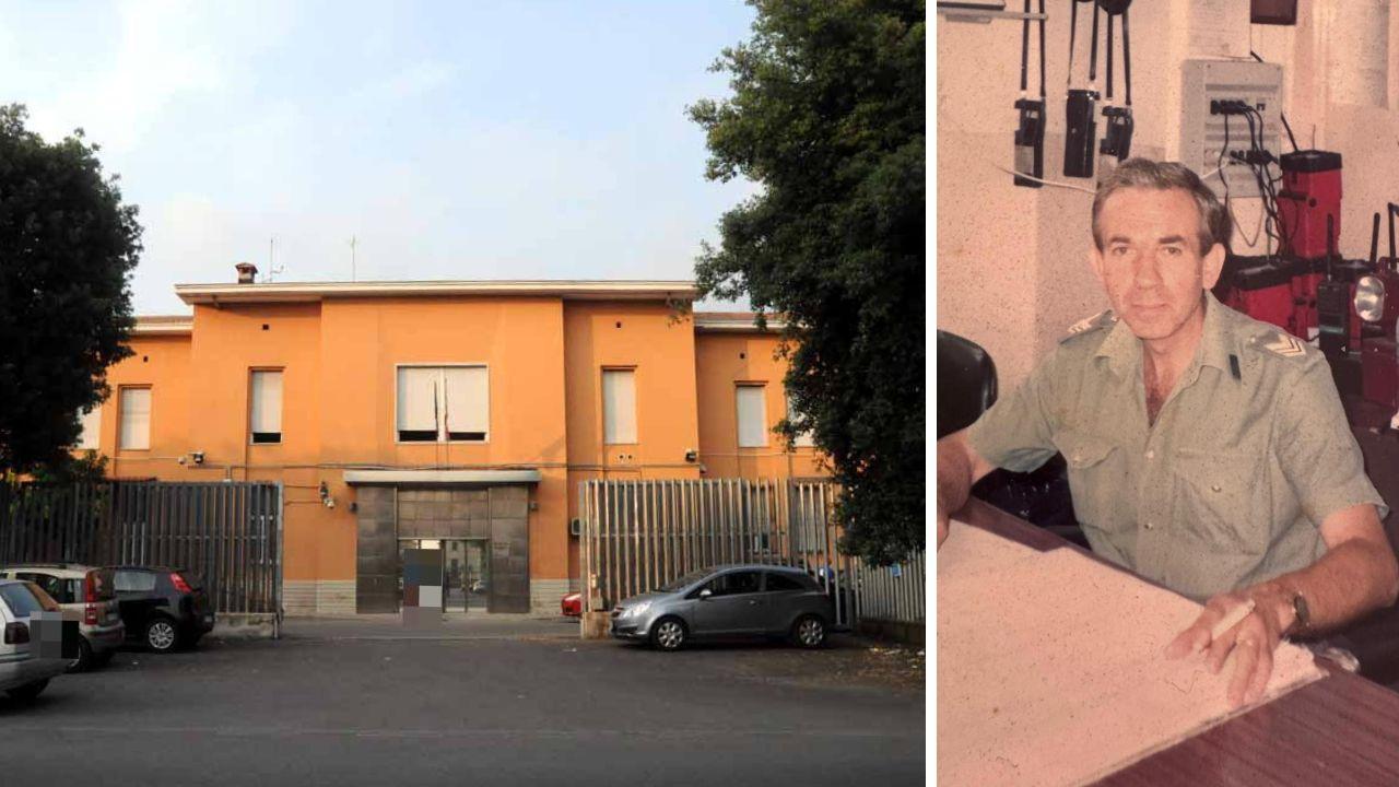 Rolando Degli Innocenti e, a sinistra, l’esterno del carcere di Massa