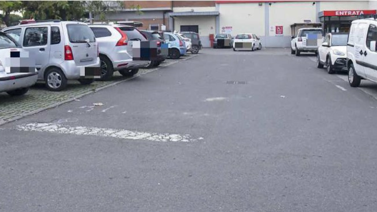 Il parcheggio nel quale avvenne l’incidente