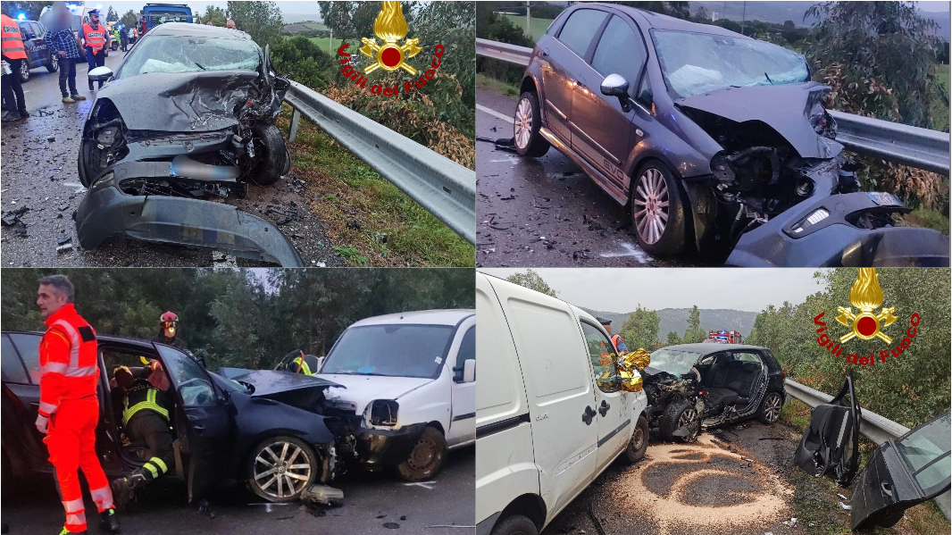 L'incidente avvenuto sulla Sassari-Tempio 