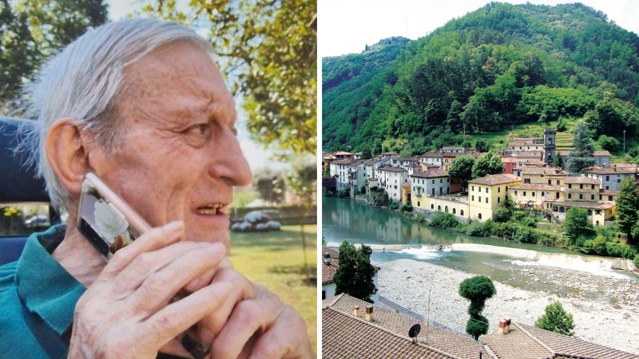 Pierluigi Franceschi e uno scorcio di Bagni di Lucca