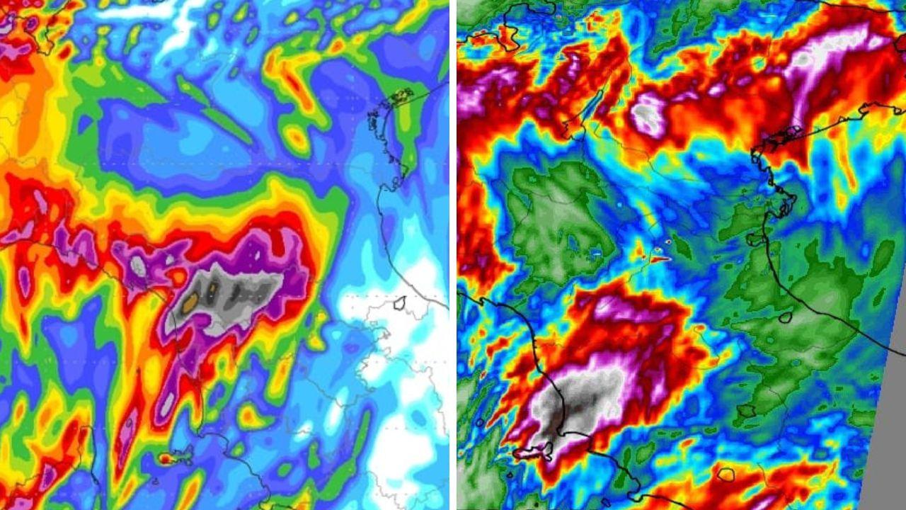Le due ipotesi sulla traiettoria dei temporali