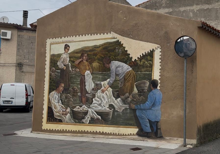 Un murales nel paesino di Semestene