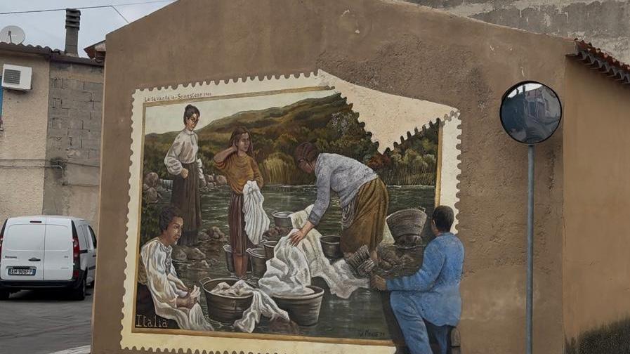 Un murales nel paesino di Semestene