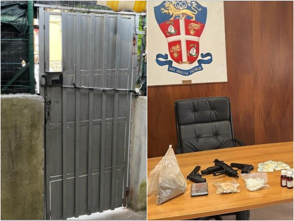 Sassari: cocaina, eroina e armi nell’ex asilo trasformato in centro di spaccio