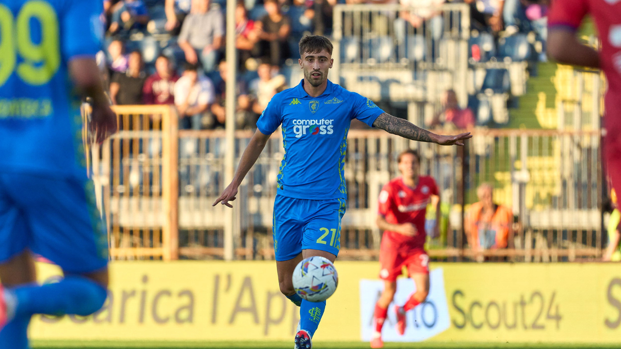 Il difensore Mattia Viti in azione con la maglia dell’Empoli (foto Juri Autovino)