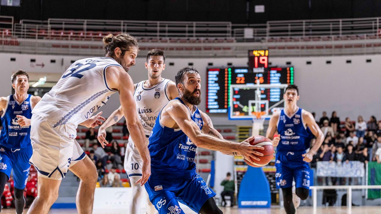 Davide Bonacini in azione (foto Lega Basket)