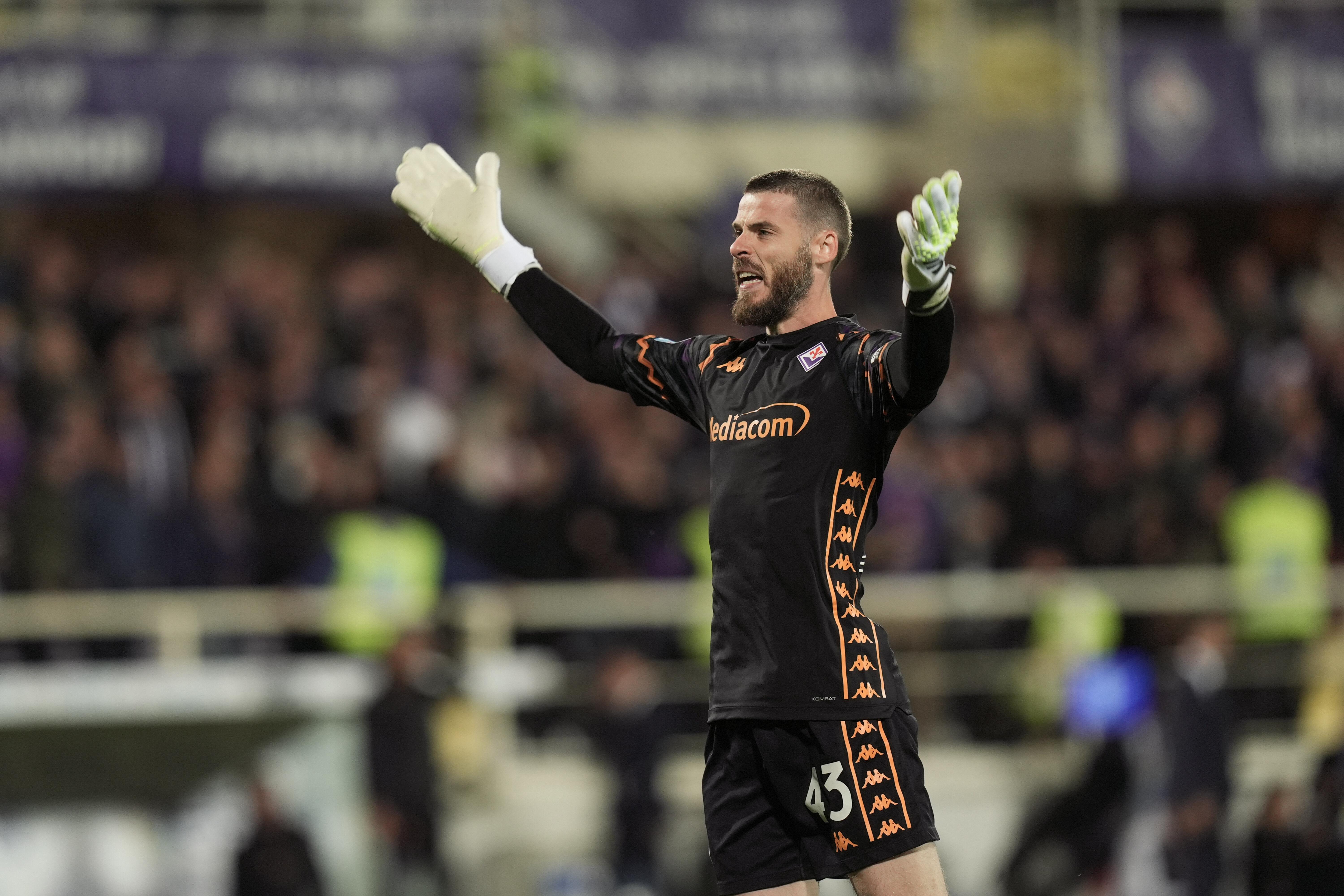 Il portiere David De Gea grande protagonista a San Siro dove ha parato due rigori contro il Milan