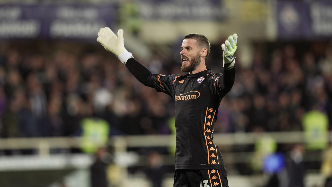 Il portiere David De Gea grande protagonista a San Siro dove ha parato due rigori contro il Milan