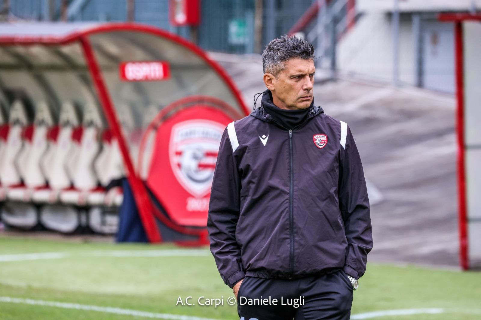 Cristian Serpini, 52 anni, tecnico del Carpi (foto Lugli)