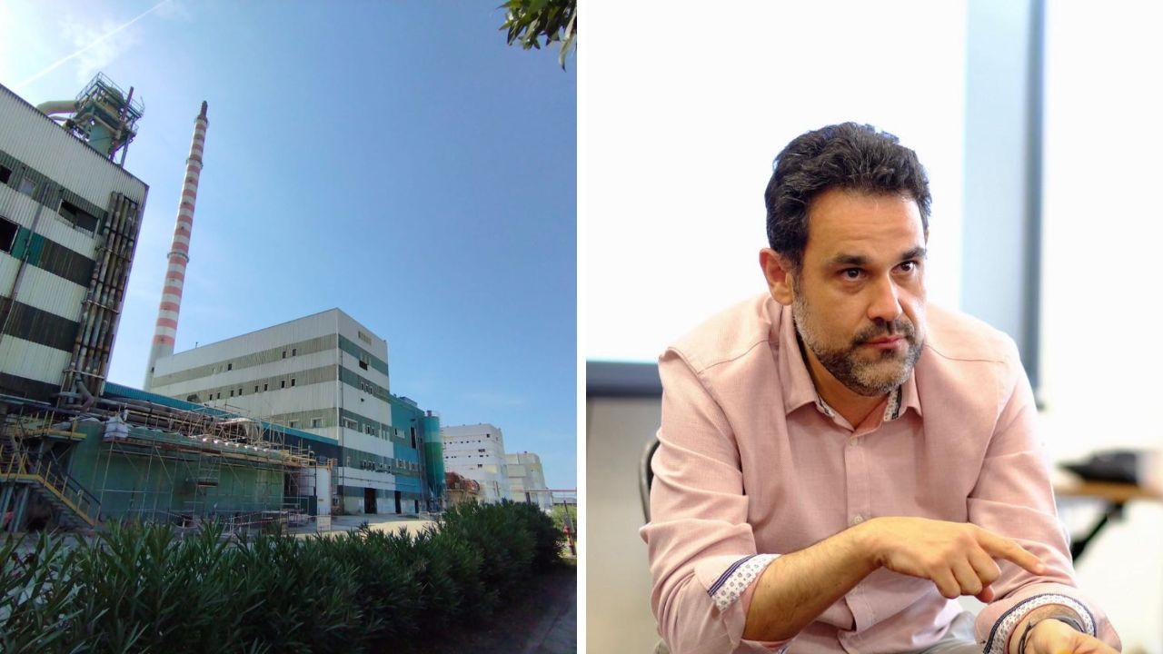 Lo stabilimento Venator al Casone e Stefano Neri, ad di Venator Italy