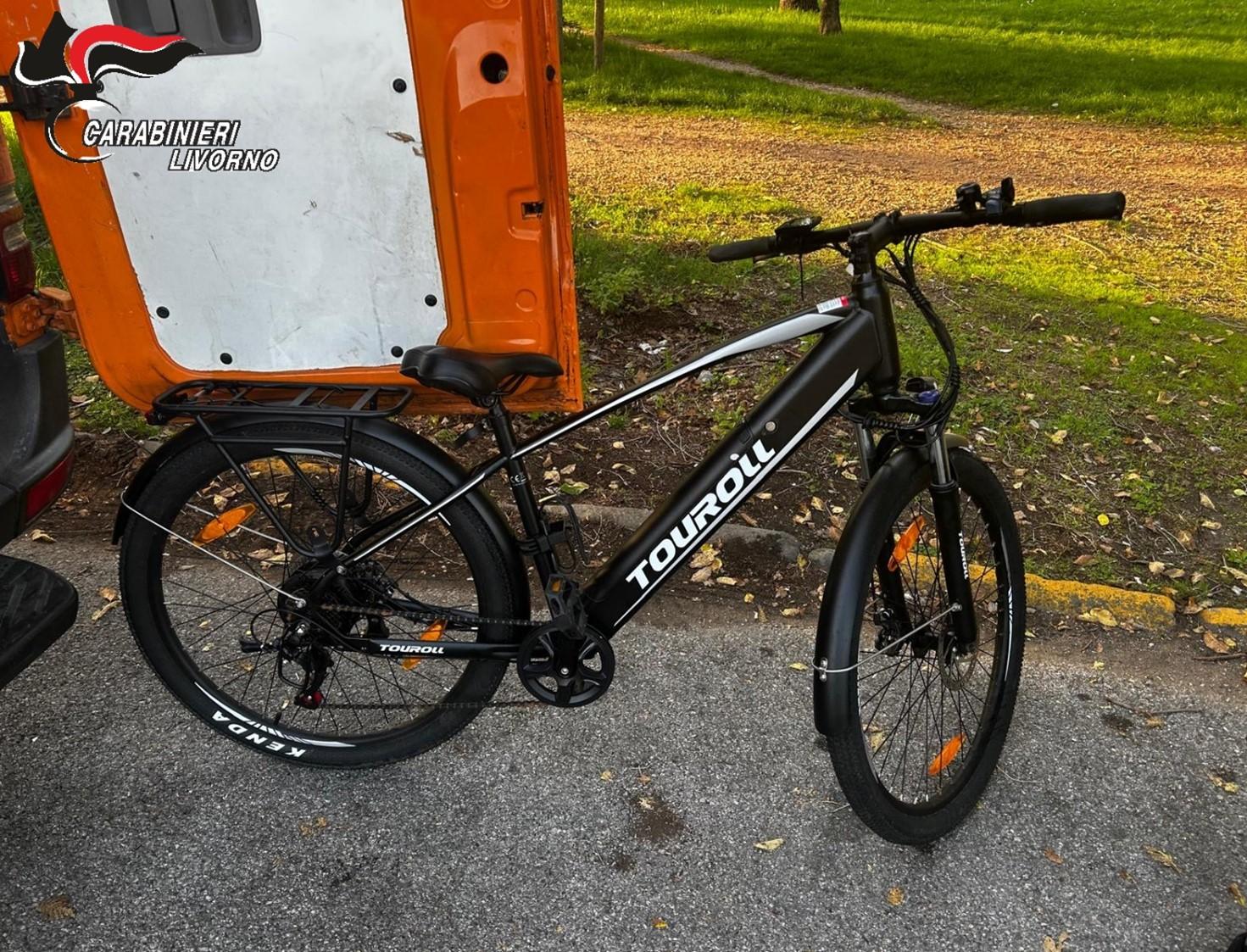 La bici elettrica rubata e ritrovata