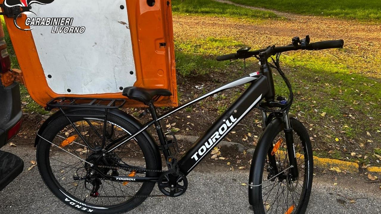 La bici elettrica rubata e ritrovata