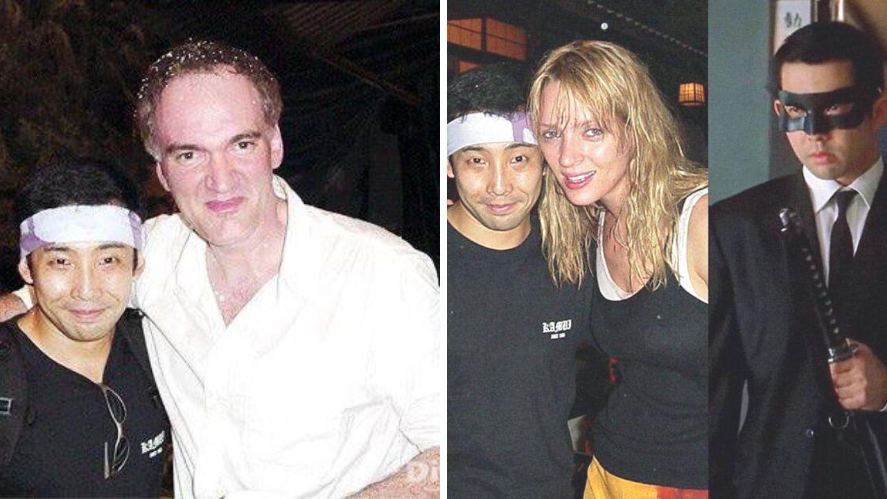 
	Shimaguchi insieme a Tarantino e il Sensei con Uma Thurman&nbsp;&nbsp;

