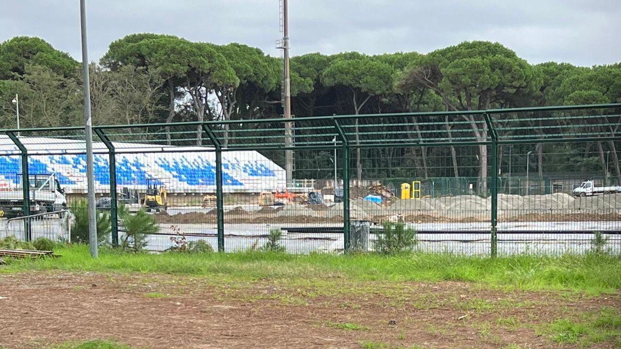 Lavori in corso nell’impianto sportivo