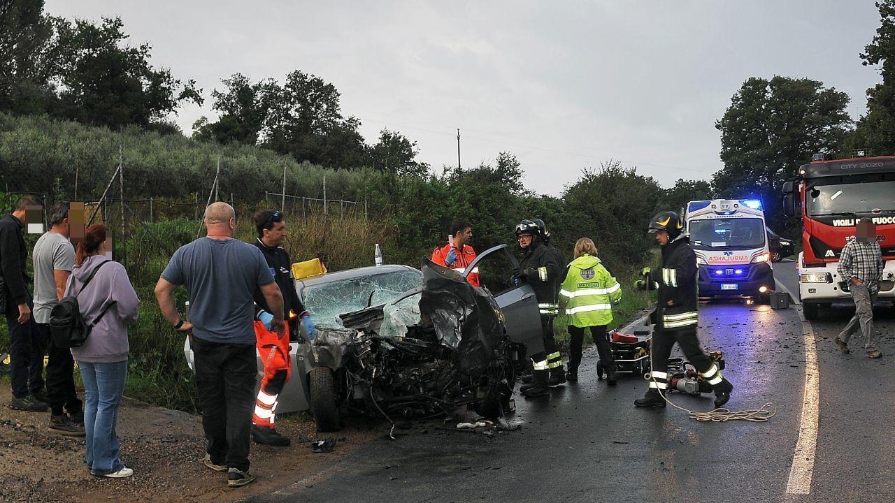 
	L'incidente a Scarlino (foto di Giancarlo Grassi)

