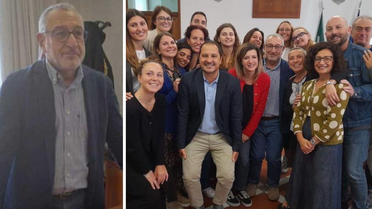 Giuseppe Pezzuti festeggiato nel giorno della pensione