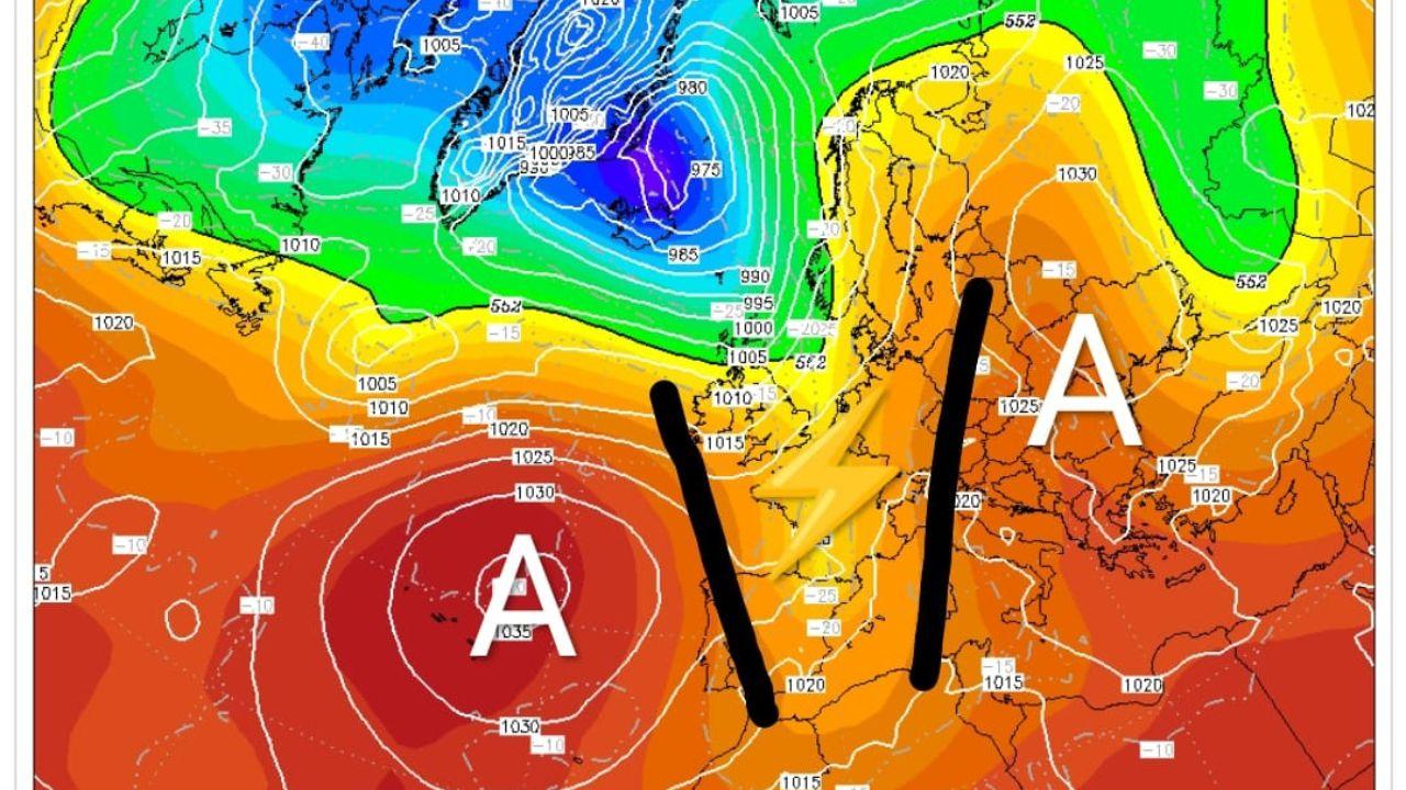 La saccatura atlantica che riguarderà la Toscana 