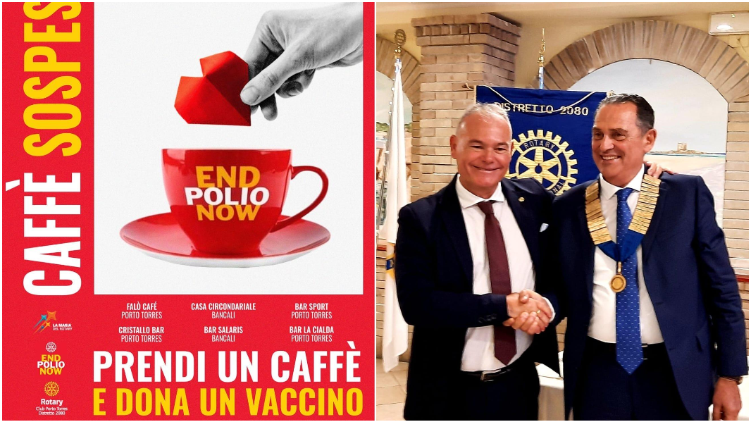 L’iniziativa del Rotary a Porto Torres: caffè sospeso contro la polio