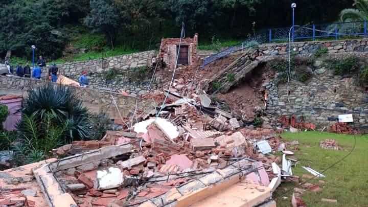 Frana sull'isola di Gorgona 