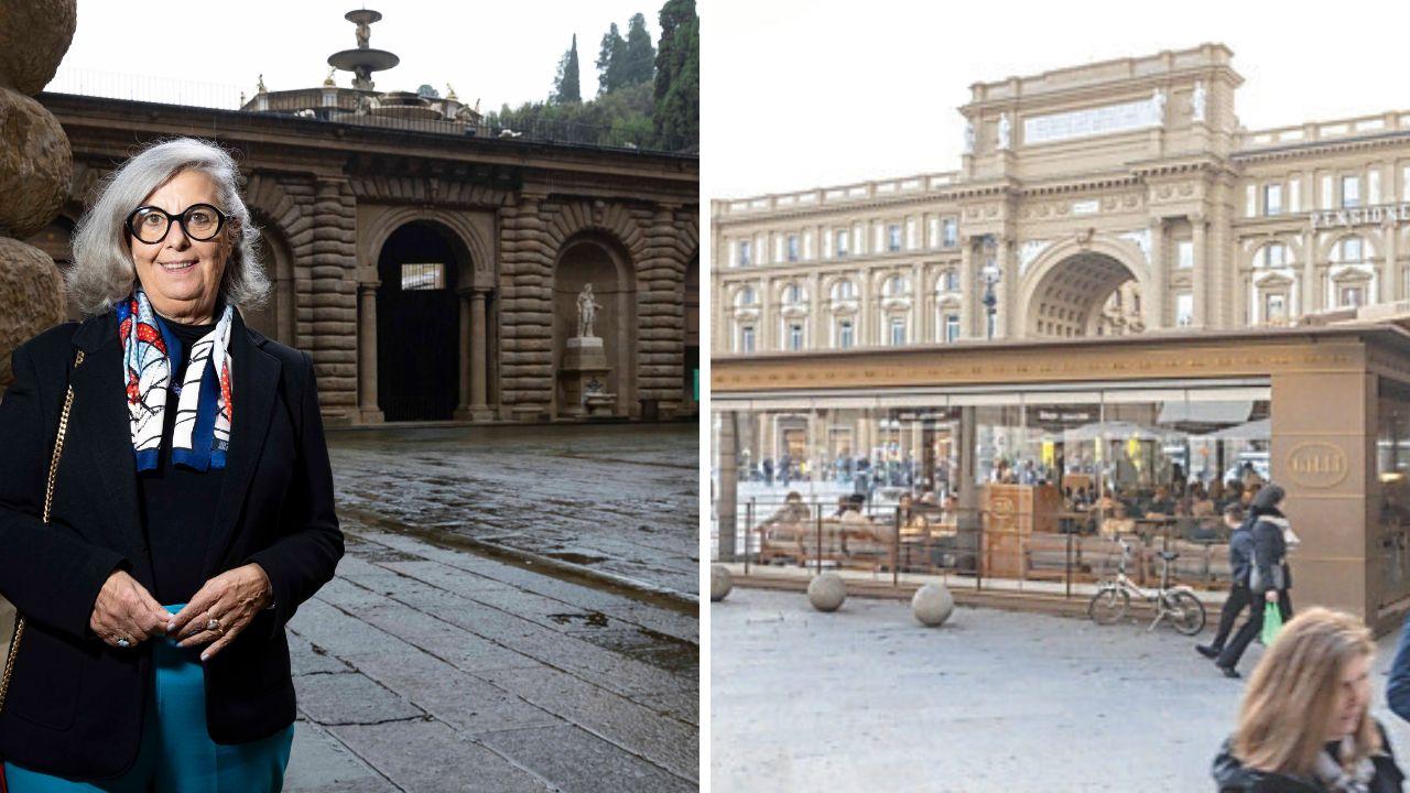 Antonella Ranaldi la soprintendente, dehors in piazza della Repubblica