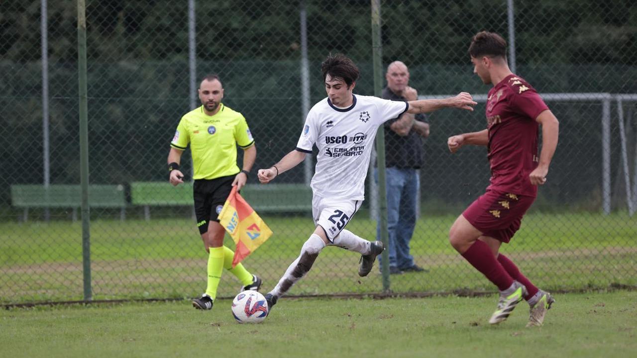 Un'azione di gioco tra Cittadella e Tau Altopascio