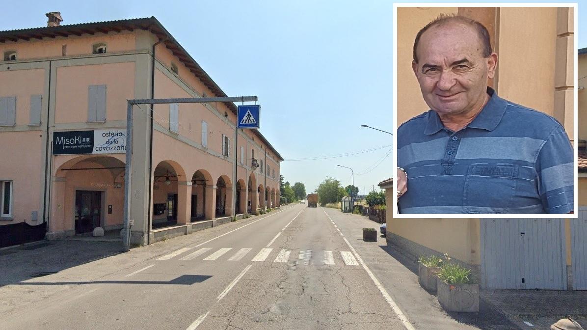 Il luogo della tragedia e nel riquadro Alfio Ricca