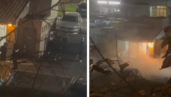 
	Il gruppetto di adolescenti prima e durante il vandalismo compiuto

