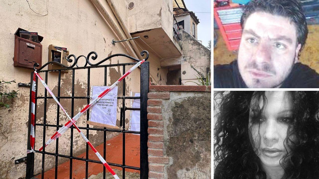 Il casolare della tragedia, l'assassino e la vittima (foto di Franco Silvi)