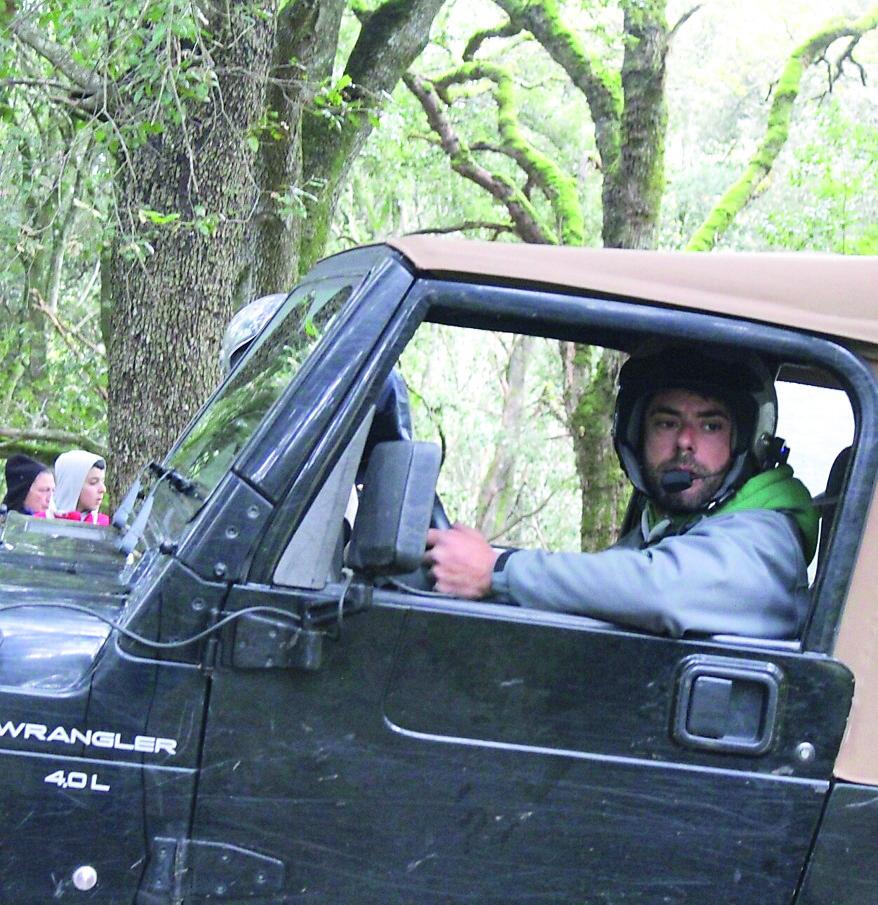 Davide Manca in escursione a bordo della sua Jeep Wrangler