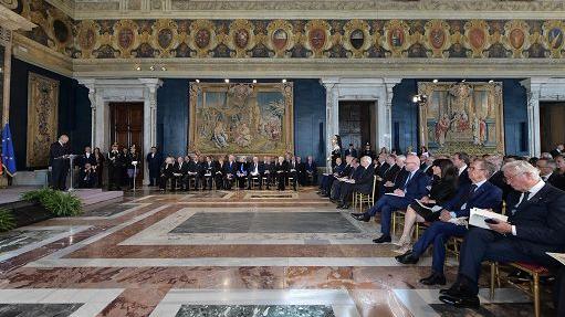 Un momento della cerimonia