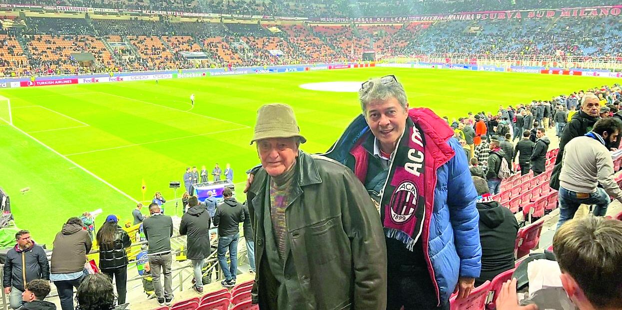 Ferruccio Terrosi  allo stadio nel 2023 col figlio Riccardo
