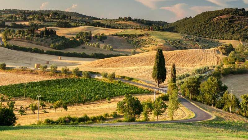 Una veduta della Val d'Orcia