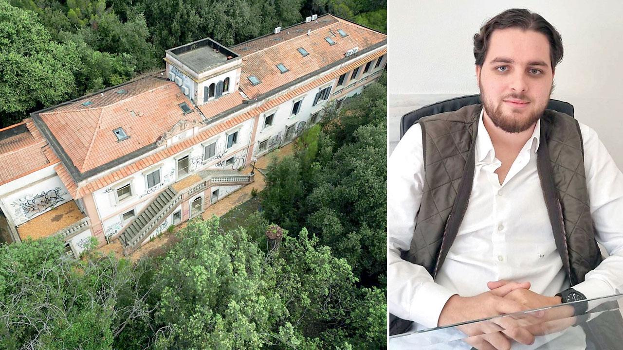 Nella foto Villa Magrini e a destra Giammaria Ragazzi