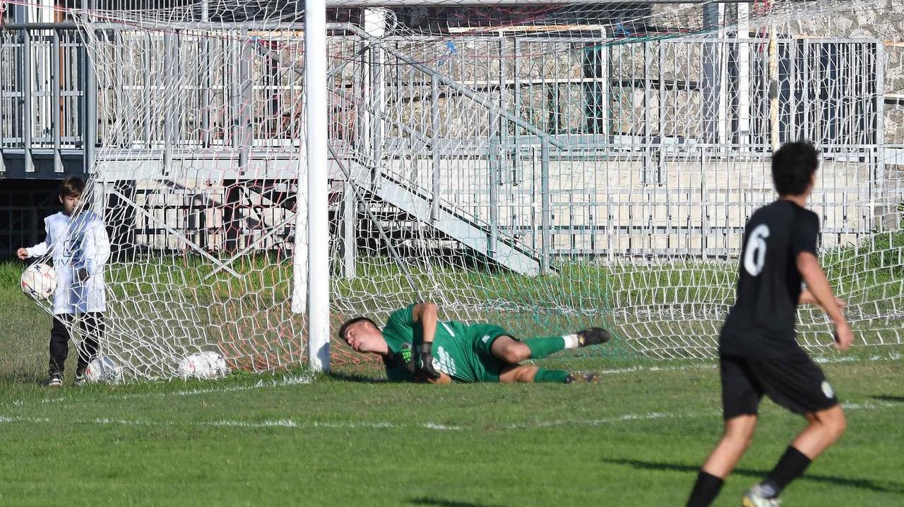Il gol del vantaggio bianconero (foto Cuffaro)