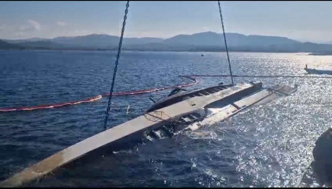 Olbia, sarà recuperato il 3 novembre il relitto del maxi yacht Atina affondato alle Saline