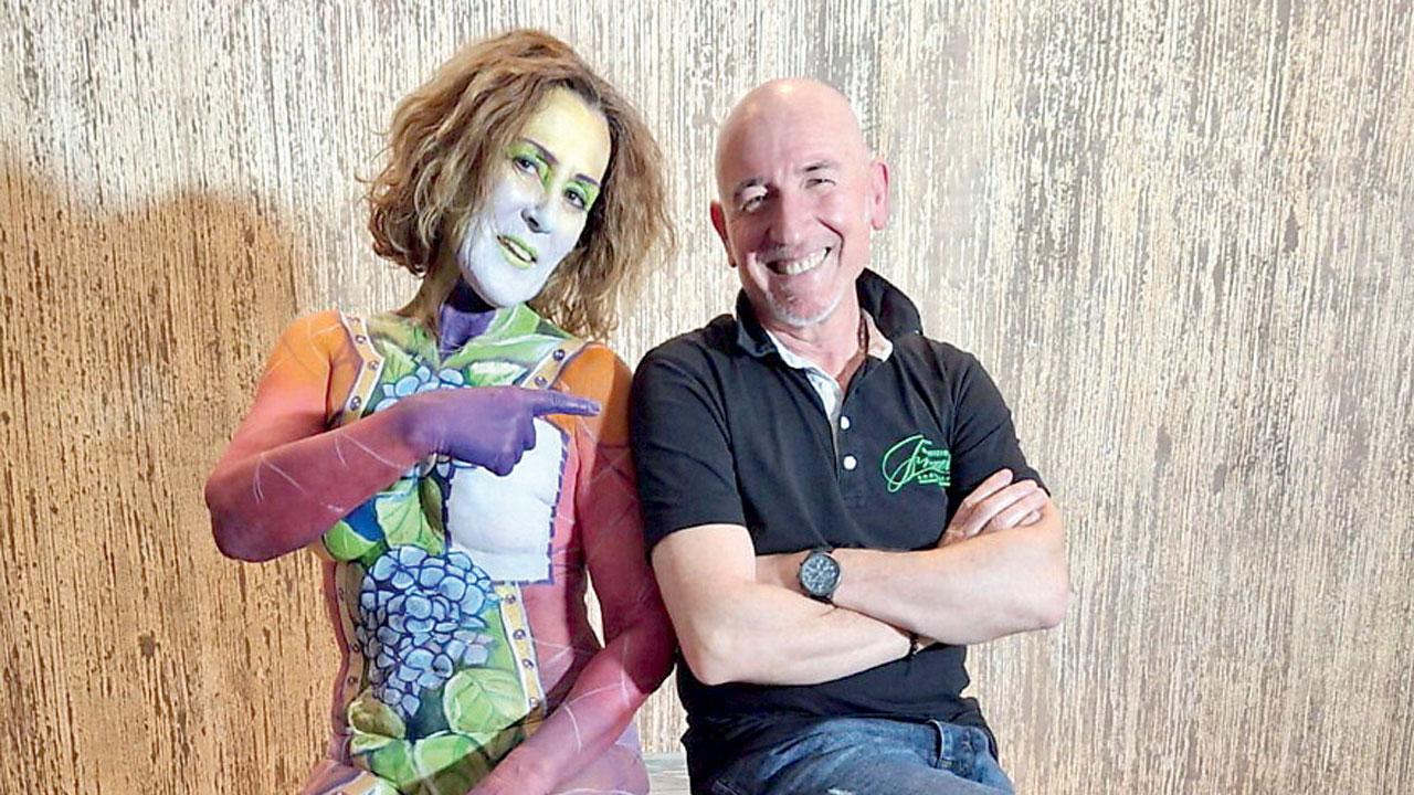 La presidente Laura Lucchini e l’artista Maurizio Fruzzetti