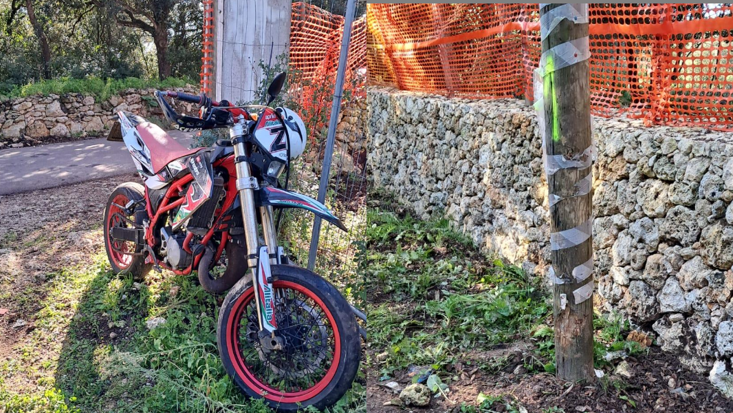 Sassari, con la moto contro un palo: grave un 18enne