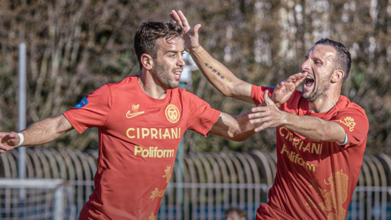 L'esultanza del Ravenna (Foto: Fb Ravenna calcio)