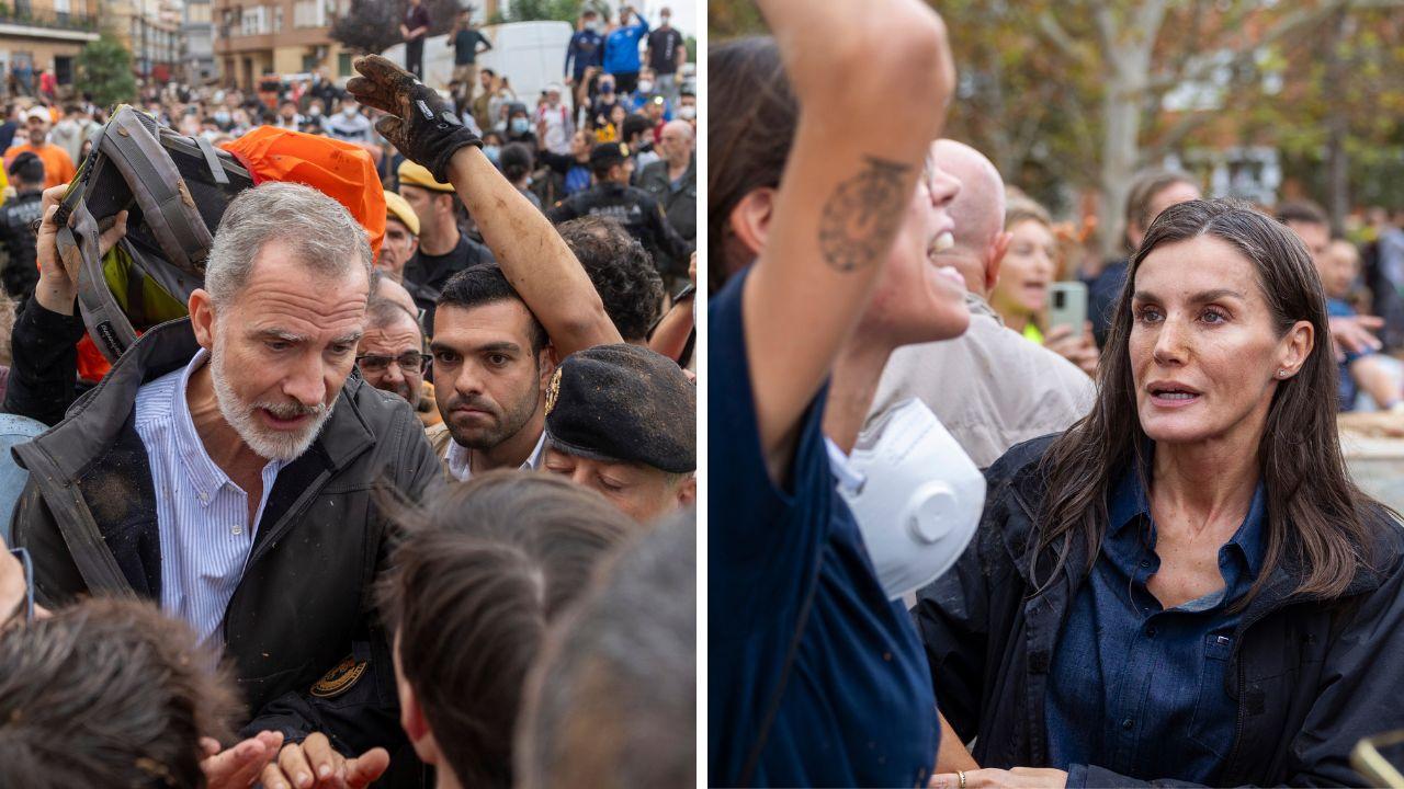 Il momento della contestazione a re Felipe IV e alla regina Letizia