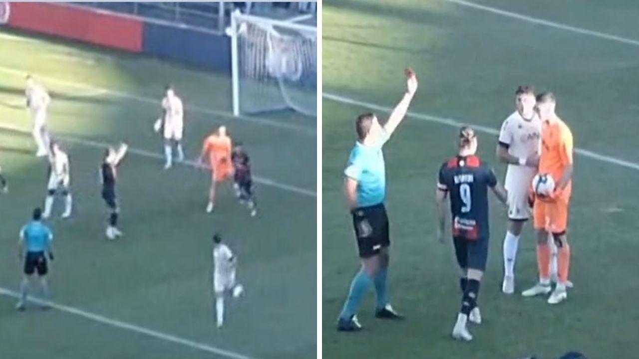
	La follia del portiere della Lucchese (Foto: Sky Sport)

