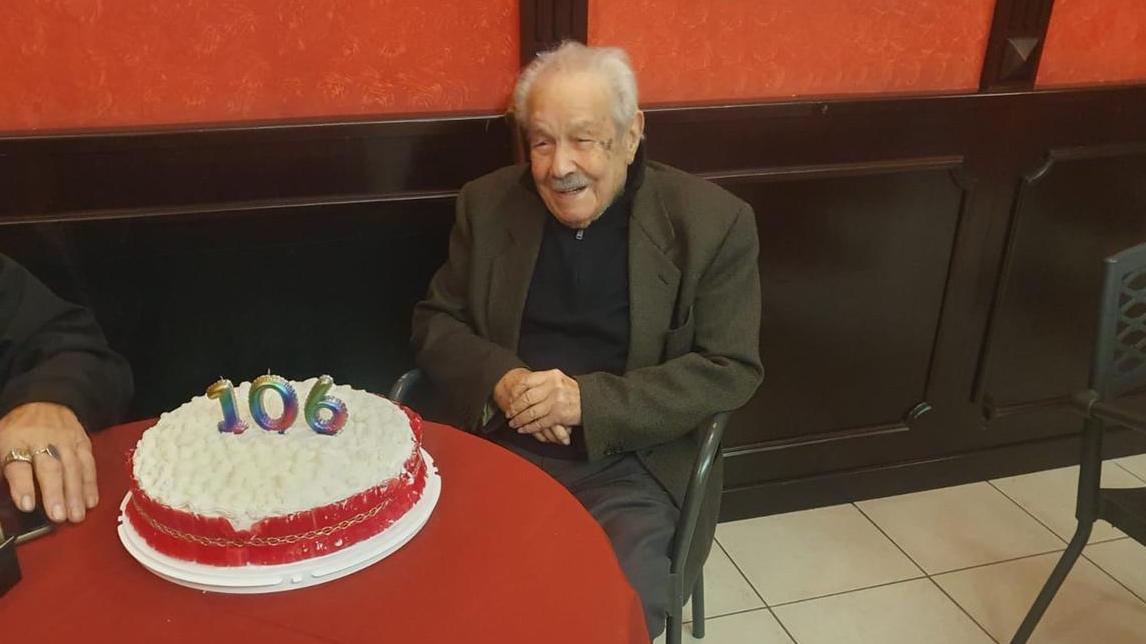 L'ultracentenario di Nuoro Sebastiano Maccioni