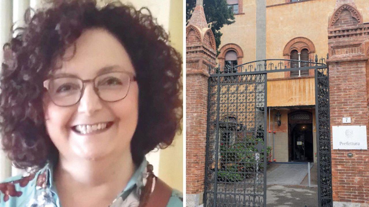 La 59enne morta e l'ingresso della prefettura