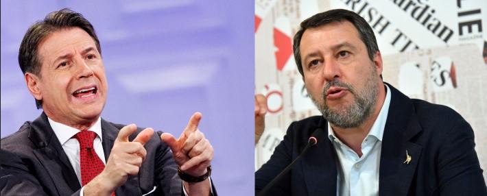 Salvini e Conte a Ferrara in campagna elettorale