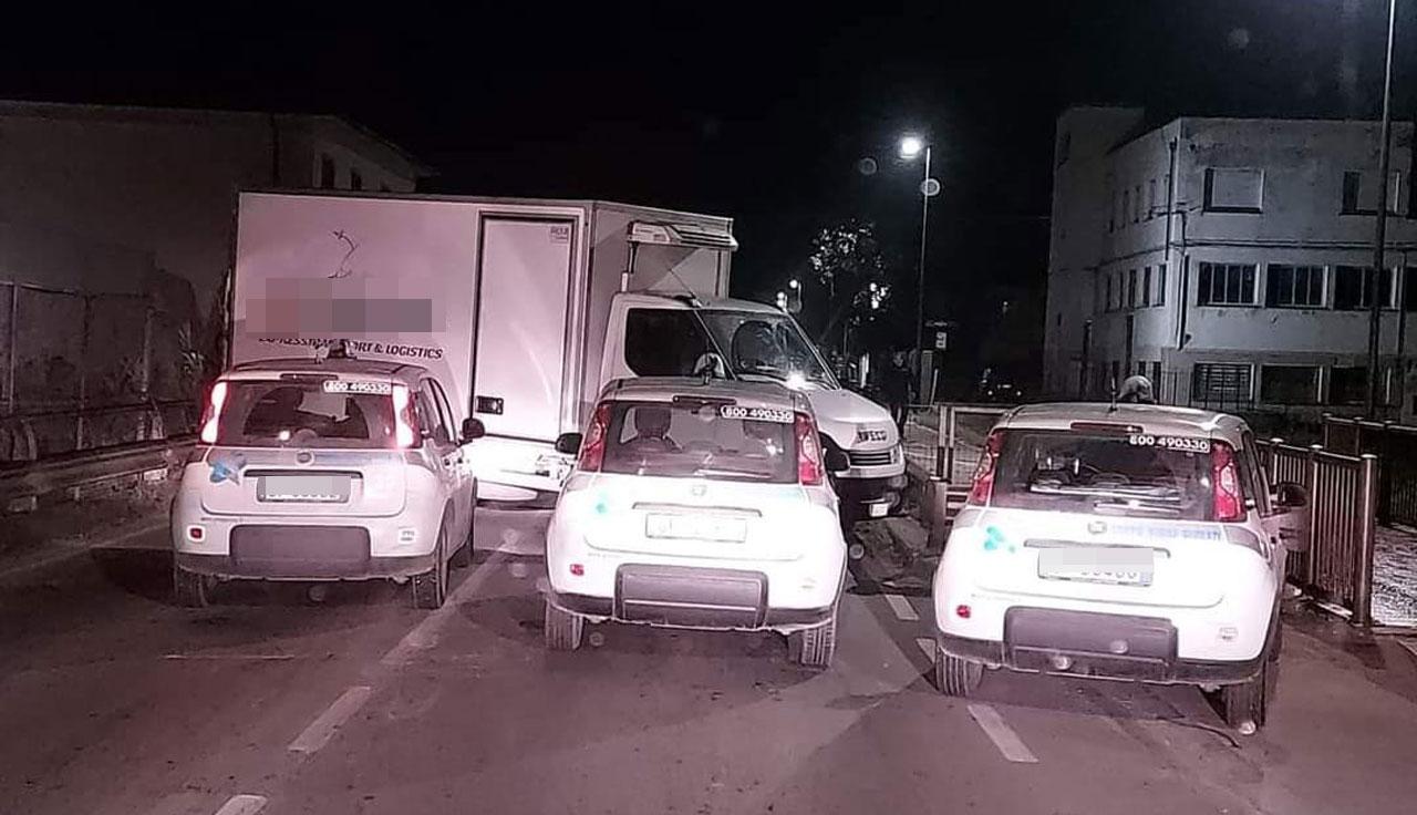 
	Sovigliana: la strada sbarrata

