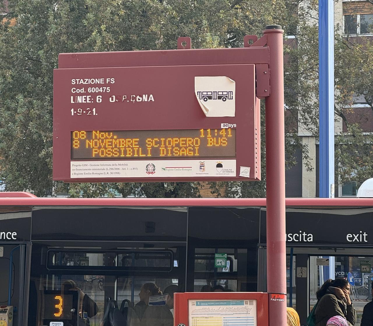 Ferrara, sciopero bus: salta oltre il 90% delle corse