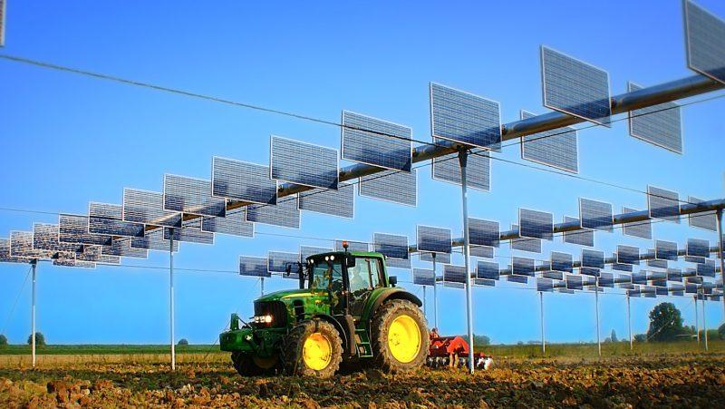 Un impianto agrisolare e agrivoltaico