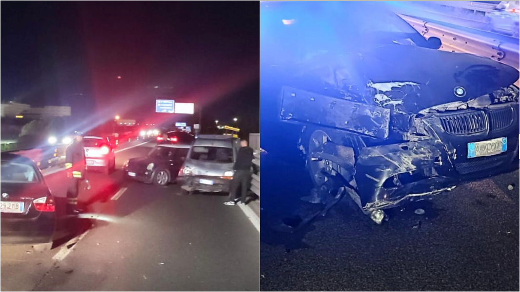 Sassari, violento tamponamento: tre auto coinvolte, un ferito