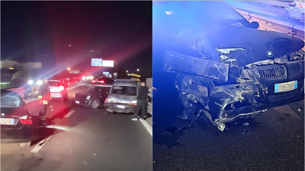 Sassari, violento tamponamento: tre auto coinvolte, un ferito