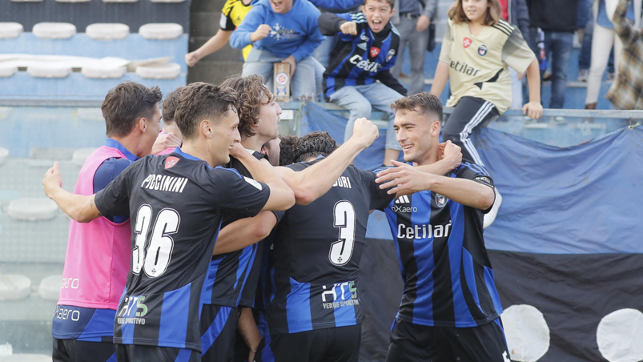 La gioia dei nerazzurri dopo uno dei gol alla Samp