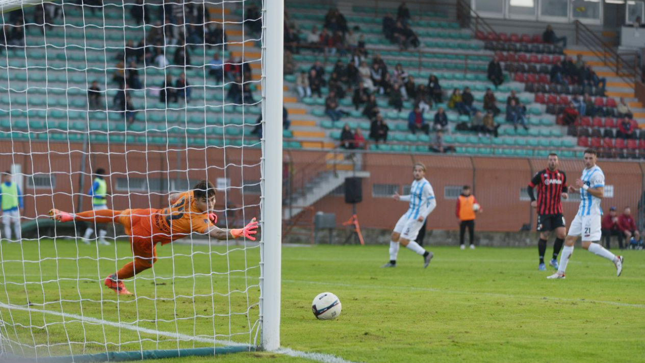 Un momento del match